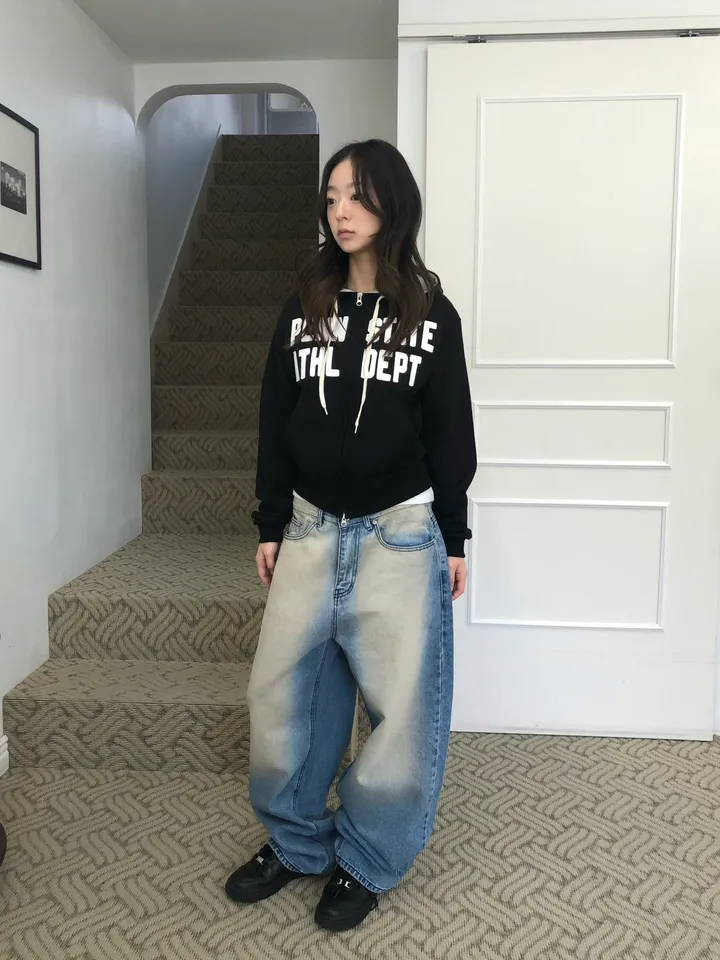 후드 포인트 패치 후드집업 상세 이미지 11