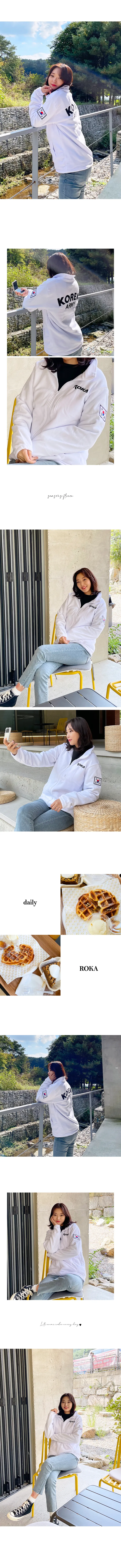 풀자수 ROKA 로카 후리스 기모 로카집업 상세 이미지 2