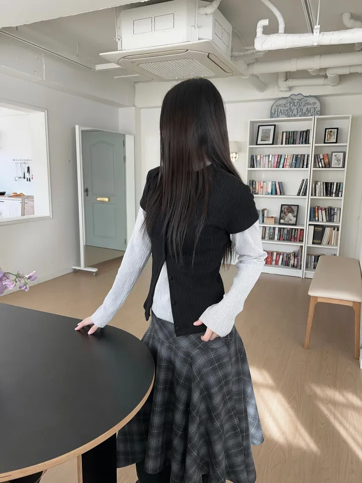 미니 스커트 모델 착용 이미지-S1L36