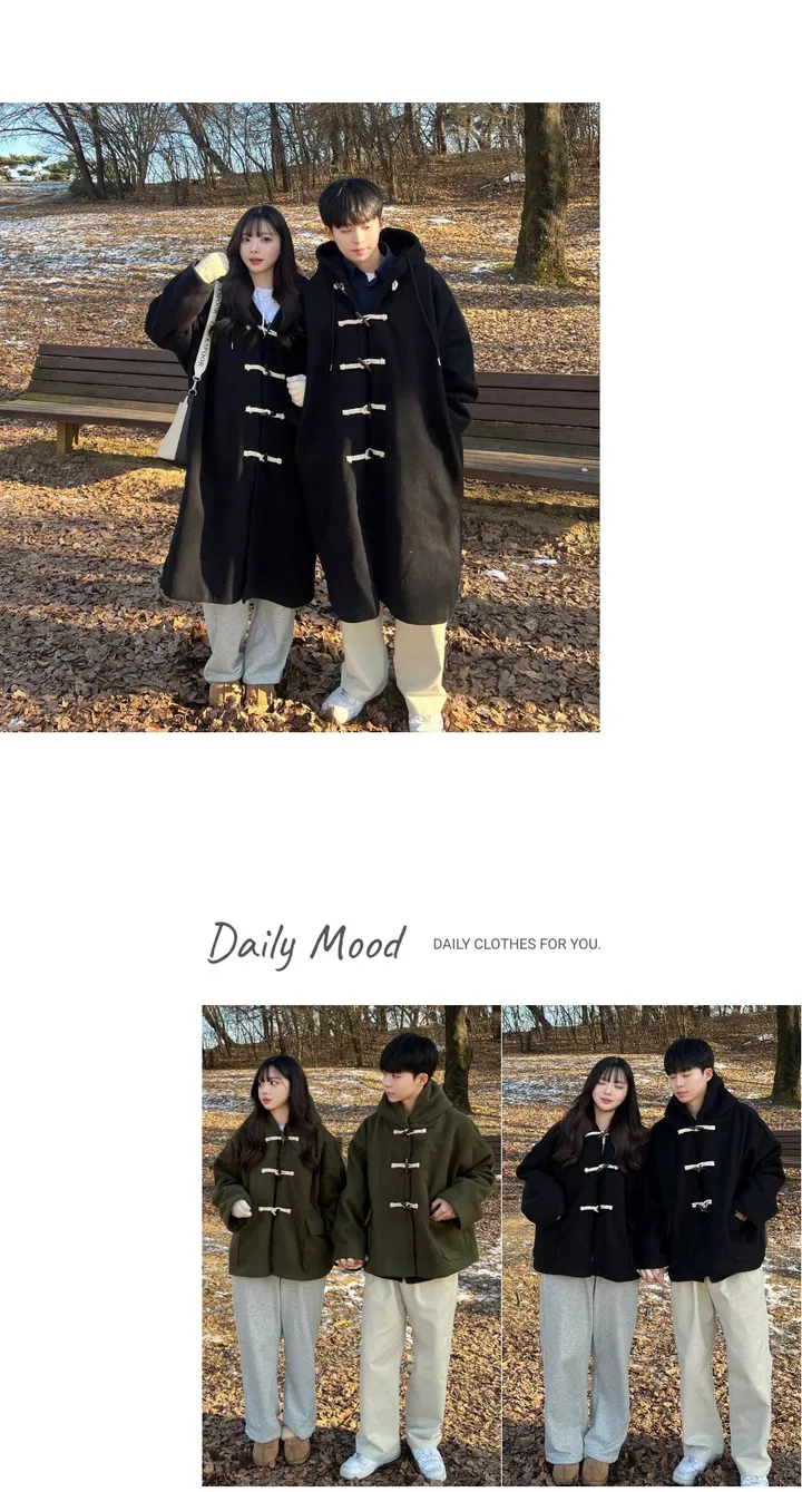 [최저가/숏&롱] 떡볶이 후드 겨울 가을 코트 고퀄리티 남녀공용 아우터 자켓 오버핏 빅사이즈 커플룩 시밀러룩 상세 이미지 52
