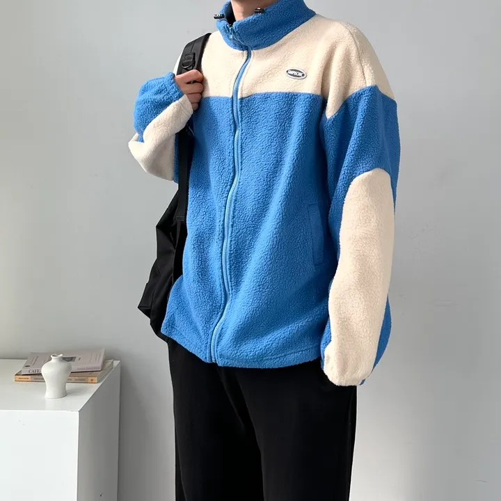소프트 컬러블록 플리스 집업 자켓 후리스 점퍼 아우터 컬러블록오버핏플리스집업 상세 이미지 27