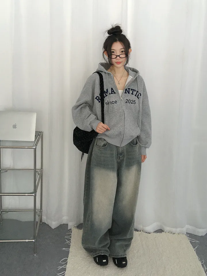 [퀄보장!🤍/6color 자수레터링 아방핏 데일리 후드집업] 로맨틱자수레터링후드집업 상세 이미지 37