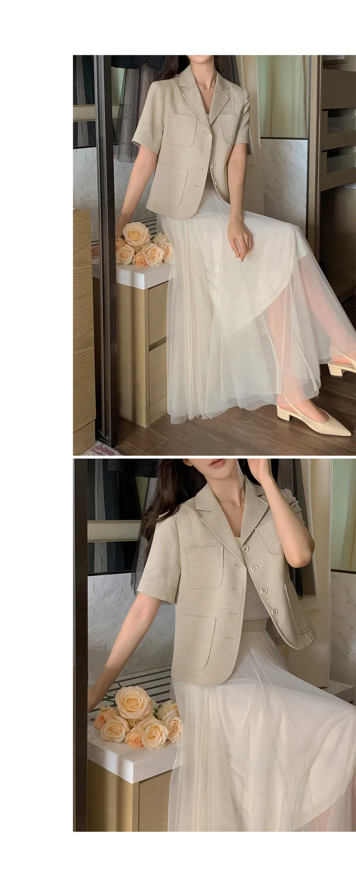 [1천장돌파][잘산템✨/하객룩,격식룩추천💗][자체제작] 디에나 트위드 세미크롭 자켓 상세 이미지 29