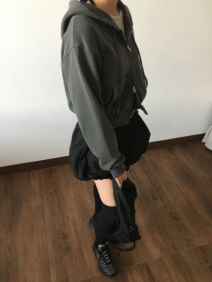 피그먼트 크롭 후드 집업 (4color) 상세 이미지 20