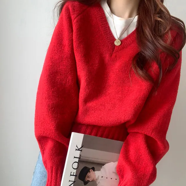 [ 무조건 소장 추천! 인기만점 ] 데일리 루즈핏 V넥 니트 상세 이미지 59