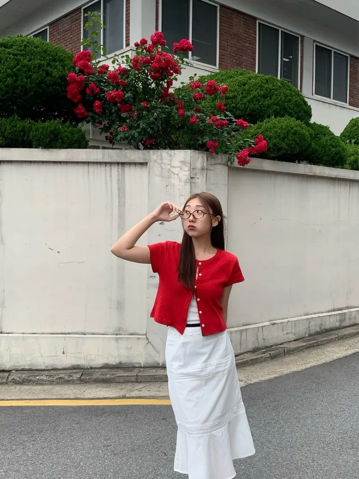 당일발송🌹[플라워 펀칭] 로지 반팔 가디건 - 4컬러 봄 여름 가을 상세 이미지 13