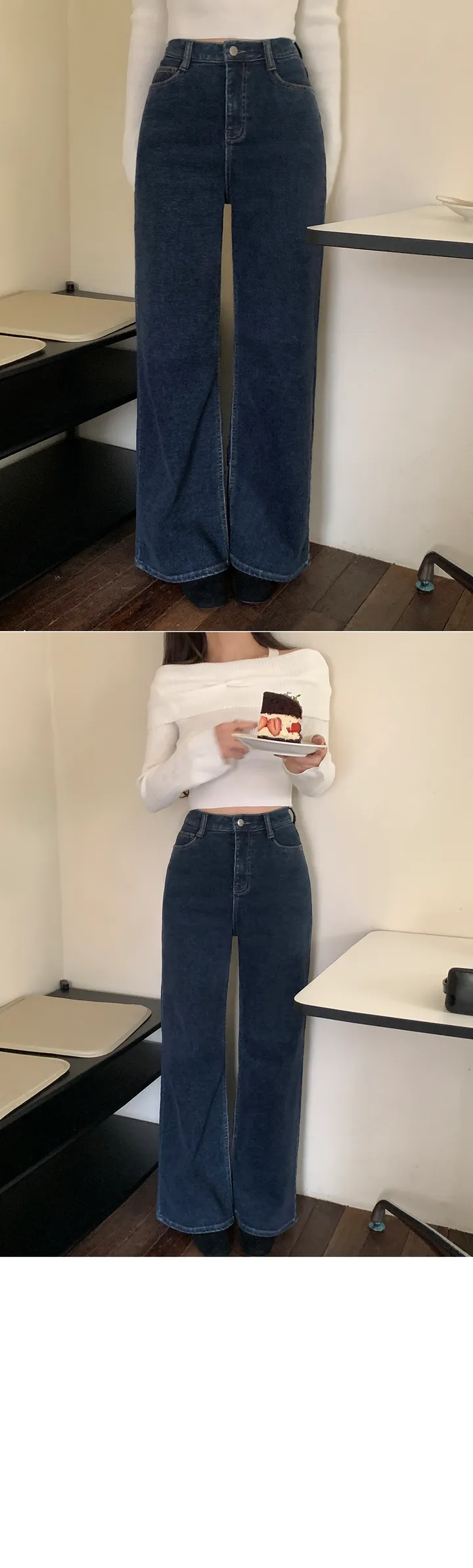 [made/프리미엄] 데이즈 벨벳 기모 밴딩 데님 팬츠 pt 상세 이미지 14
