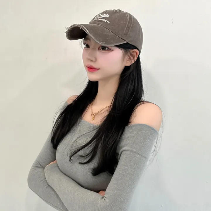 [🧢+팔찌+안경+캡가드증정❤/묶음할인✨] 캐피튜드 빈티지 리퍼 이파워 프리젠츠 볼캡 - 연예인핏 데일리 남녀공용 소두핏 레트로 소두핏 대두커버 연예인 아이돌 사계절 커플 모자 상세 이미지 79
