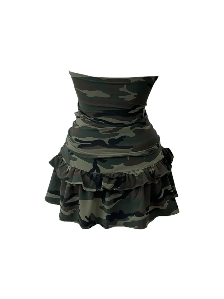 Camo military top skirt set 카모 밀리터리 탑 스커트 세트 상세 이미지 12
