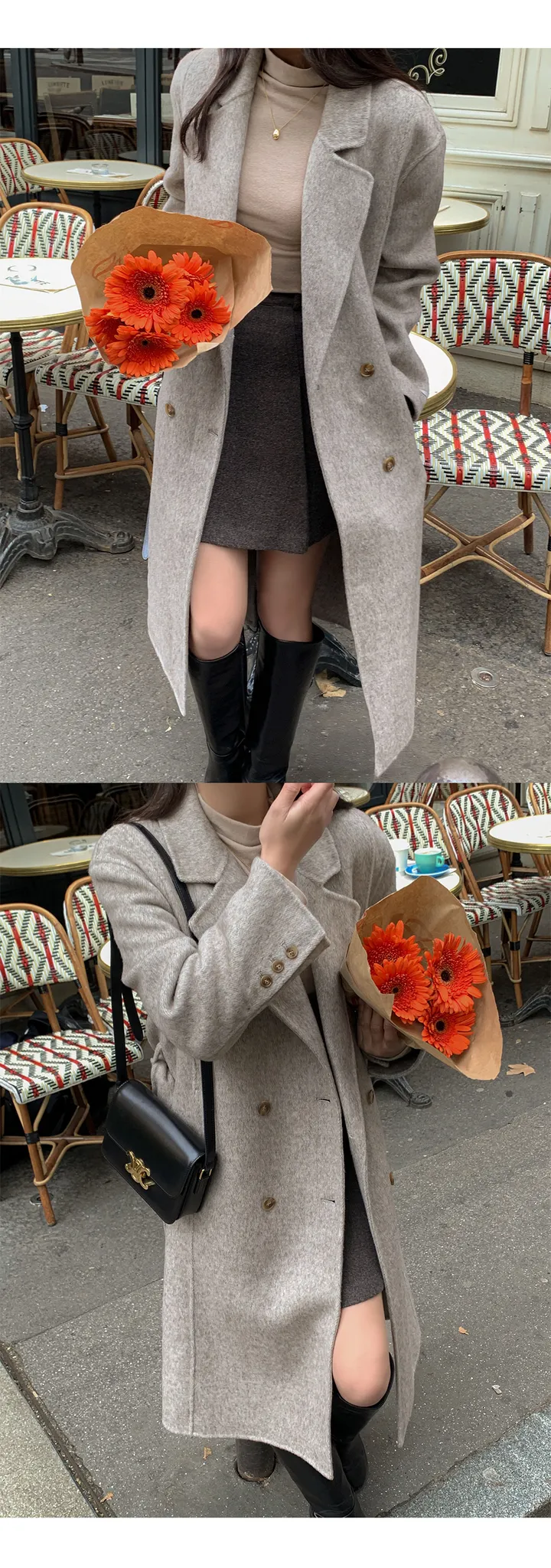 [자체제작/1만장돌파!/S-L] 브랜던 프리미엄 더블 울 핸드메이드 롱 코트 상세 이미지 80
