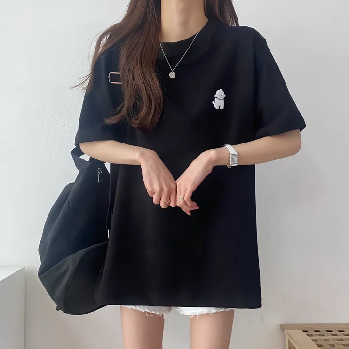 [묶음 할인/꾸안꾸] 귀여운 흰둥이 패치 반팔티 5color 상세 이미지 49