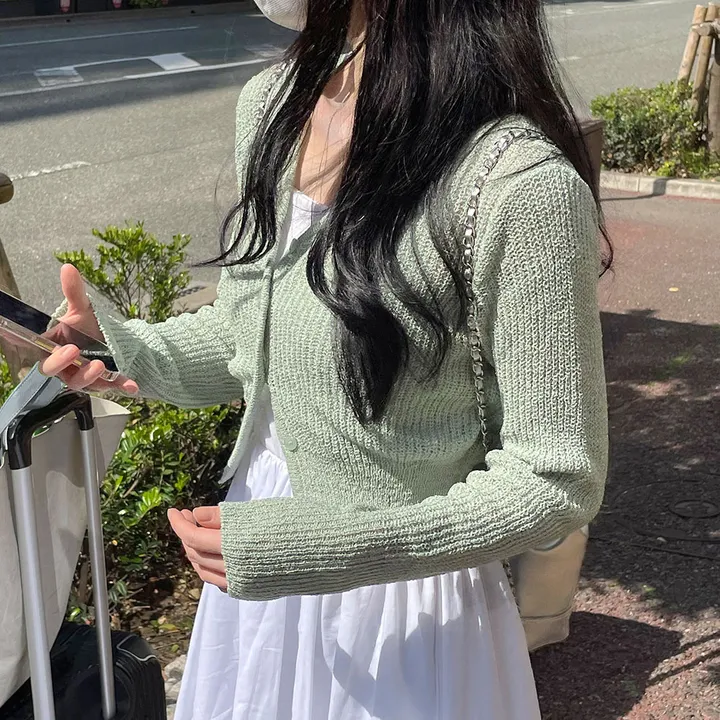 [여름까지 쭉~] 잘록허리 컬러테라피 긴팔 브이넥 가디건 상세 이미지 11