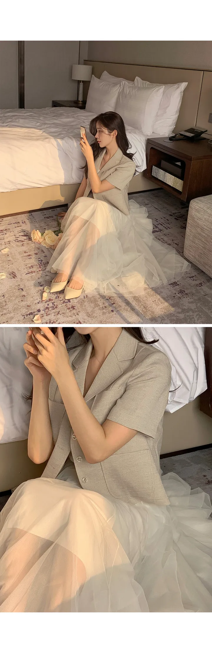 [1천장돌파][잘산템✨/하객룩,격식룩추천💗][자체제작] 디에나 트위드 세미크롭 자켓 상세 이미지 13