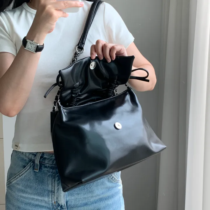 발레코어 나비체인숄더백 실버백 리본 체인백 데이트룩 크로스백 데일리백 여행룩 여행가방 여름백 여름가방 나비777 상세 이미지 10