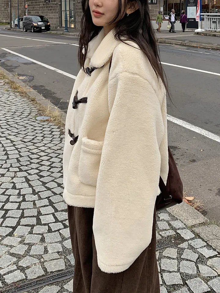[왕따뜻🤎몽글몽글 *떡볶이코트* 양털 떡볶이자켓 겨울자켓 연말룩] 몽실양털떡볶이코트 상세 이미지 6