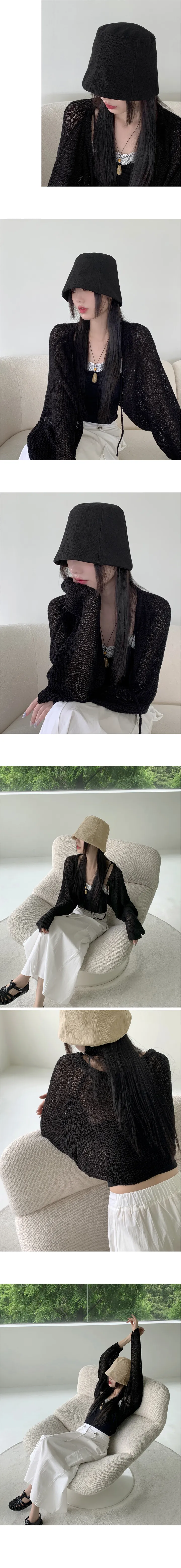 [2천장 판매/6color] 허니 기본 부클 끈 리본 크롭 볼레로 가디건 상세 이미지 10