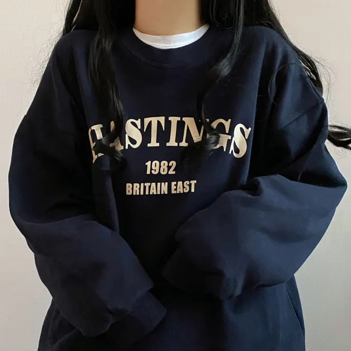 [데일리/기모] 헤이스팅 레터링 오버핏 맨투맨 상세 이미지 19