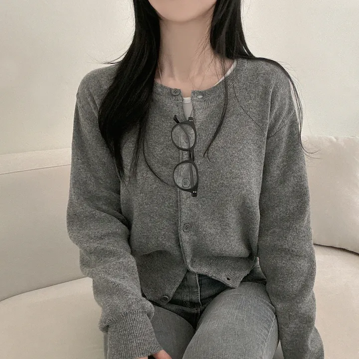봄필수템 [브이넥/라운드넥] 소장각 라운드 브이넥 기본핏 긴팔 가디건 상세 이미지 29
