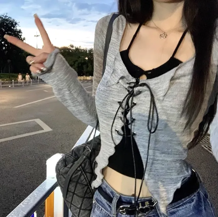 나시set🖤 플릿 나시 가디건 세트 상세 이미지 6