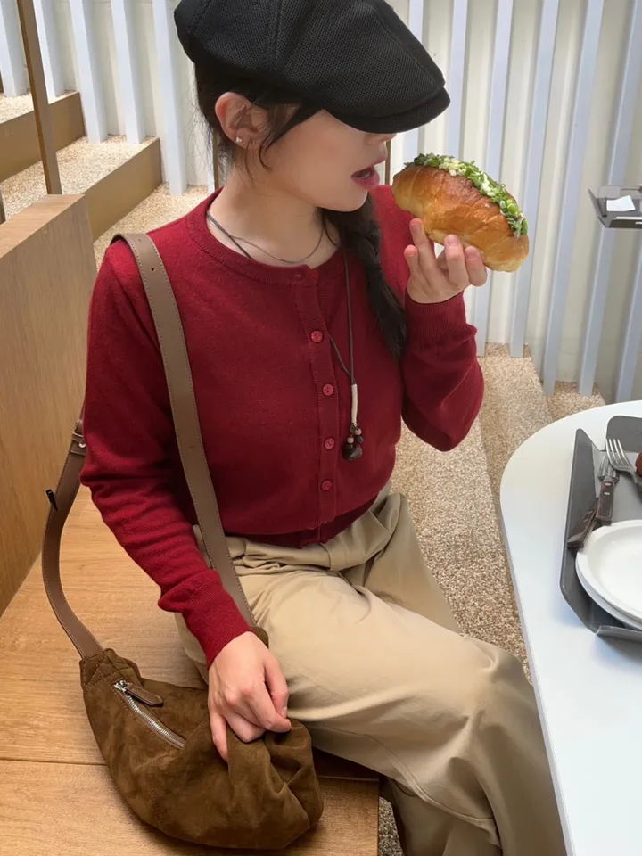 [데일리룩🌸/독보적색감/주문폭주] 부들 니트가디건 (3color) 상세 이미지 10