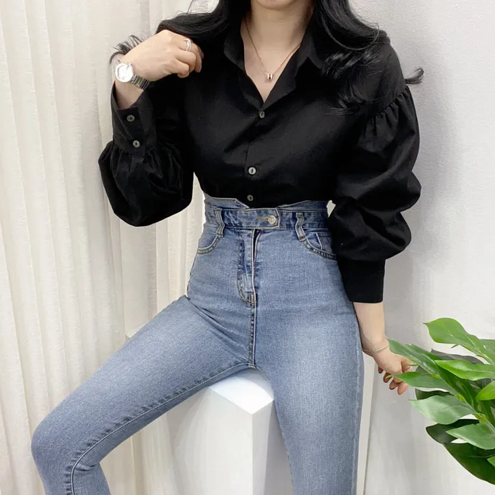 🚀당일발송🚀[베이직/하객룩] 봄 가을 메인 벌룬 블라우스 남방 상세 이미지 32
