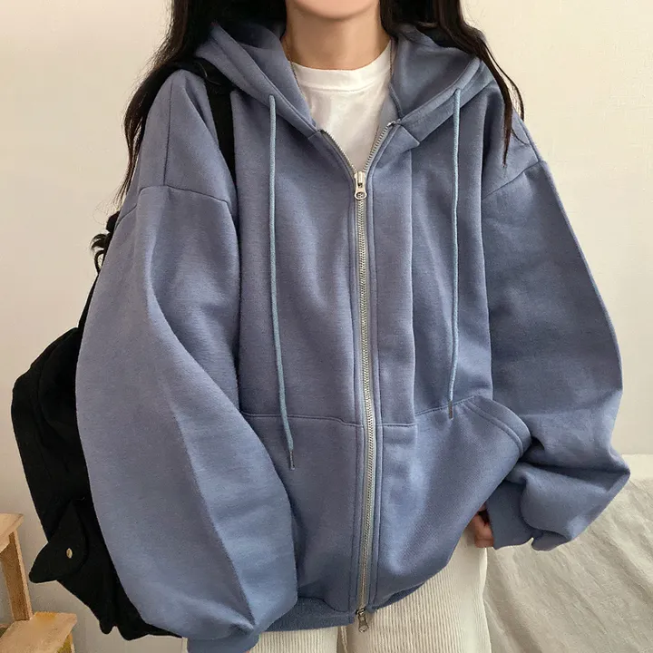 [기모/6color] 마일드 데일리 오버핏 투웨이 무지 후드집업 상세 이미지 6