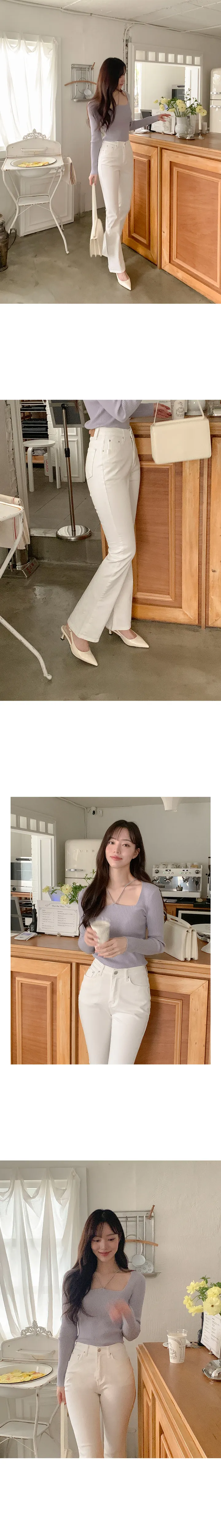 렌느[당일발송/2type기장/자체제작] 더라인진 퍼펙트 부츠컷 코튼 ver. (2colors) 아이보리 당일발송 상세 이미지 24