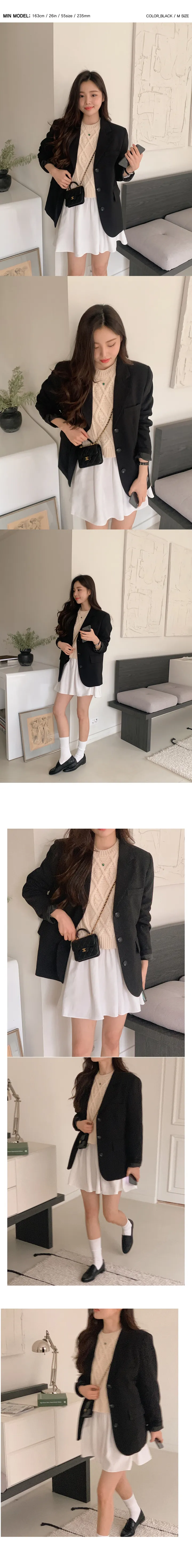 [landmade/2size]시그니처 쓰리버튼 싱글 자켓 (5color) 상세 이미지 34