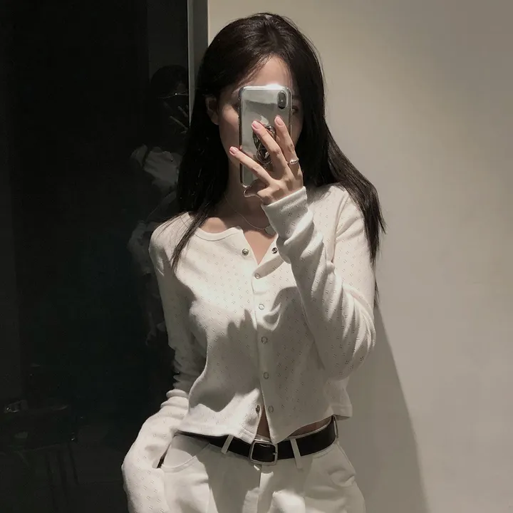 [✨주문폭주✨] 자체제작 크치made 애플 펀칭 아일렛 긴팔 가디건 - cd 상세 이미지 71
