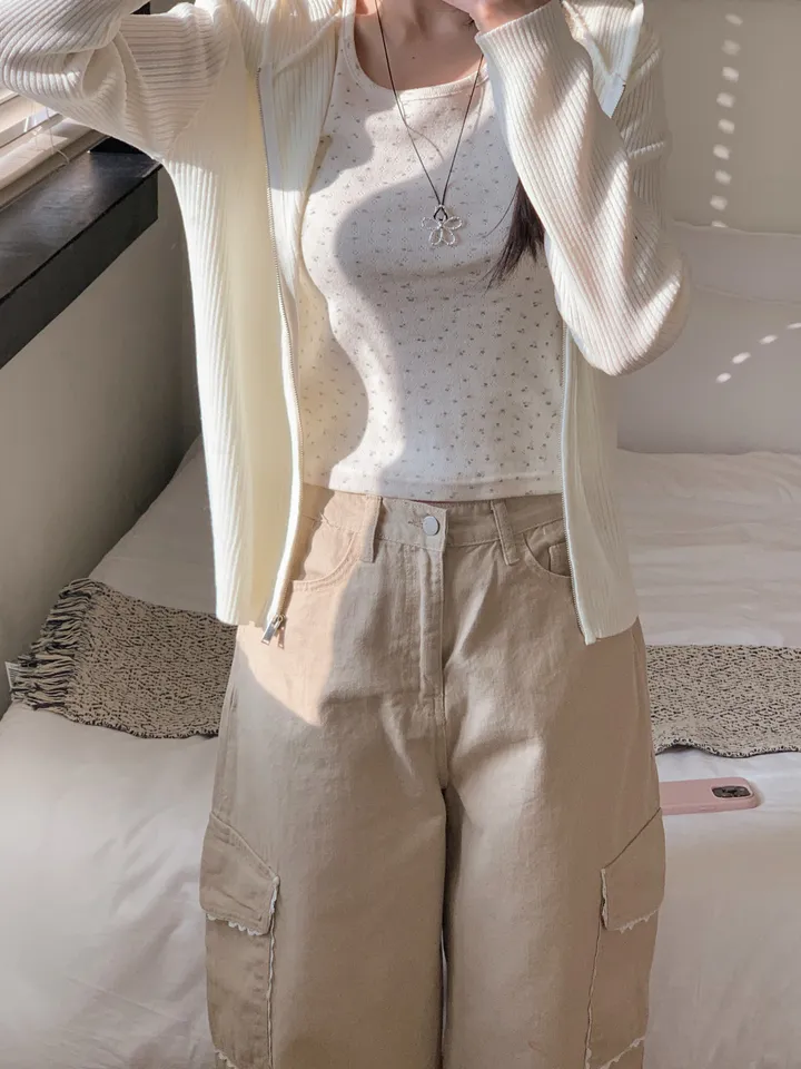 (주문폭주) 헤리 후드 골지 여리핏 니트 집업 (3color) 상세 이미지 19