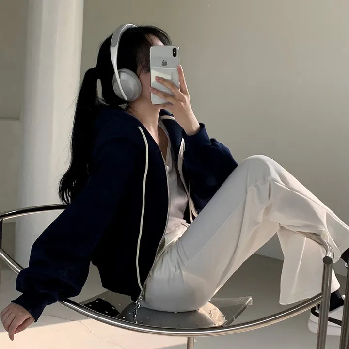 [완전인기✨/백염컬러 당일출고!] 자체제작 크치Made 꿈에 나온 핏, 투웨이 양기모 크롭 후드집업 ver 아우터 자켓 - zipup 상세 이미지 131