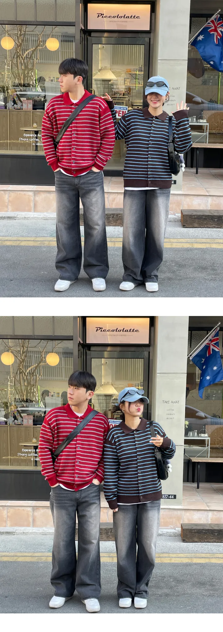 [남녀공용/봄신상🌸] 단가라 버튼 카라 가디건 (5col) 상세 이미지 14