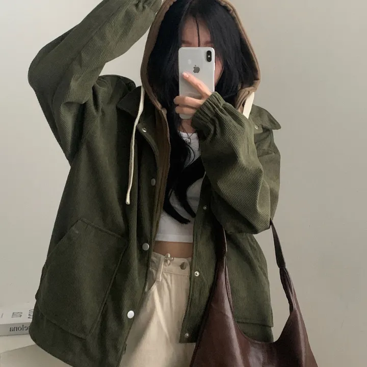 [예쁨보장✨/일체형] 코듀로이 골덴 후드집업, 점퍼자켓 - 3color 상세 이미지 7
