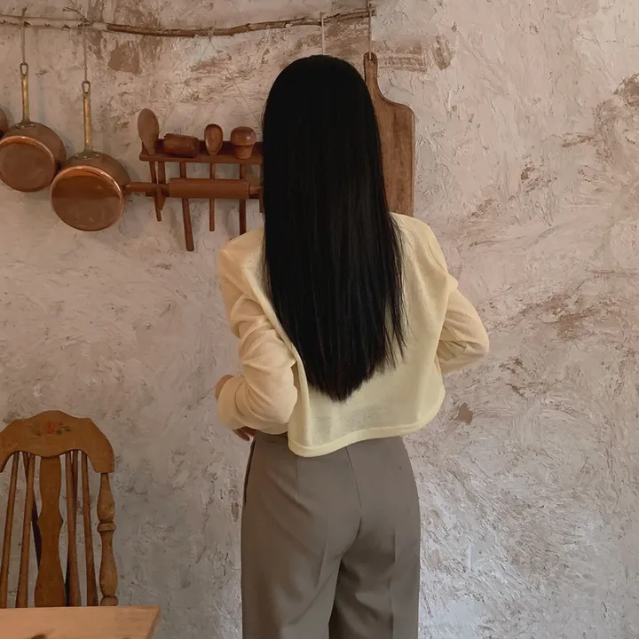 [여름필수] 자체제작 #크치Made 써머레터 린넨 크롭 긴팔 가디건 - cd 상세 이미지 15