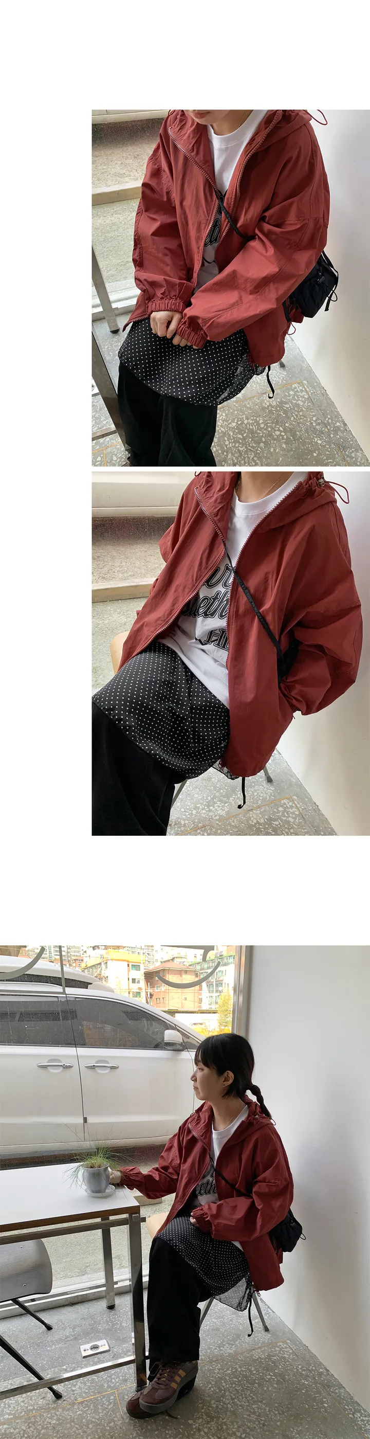 [unisex] 토타 투웨이 스트링 후드 윈드 자켓 (5color) 상세 이미지 14