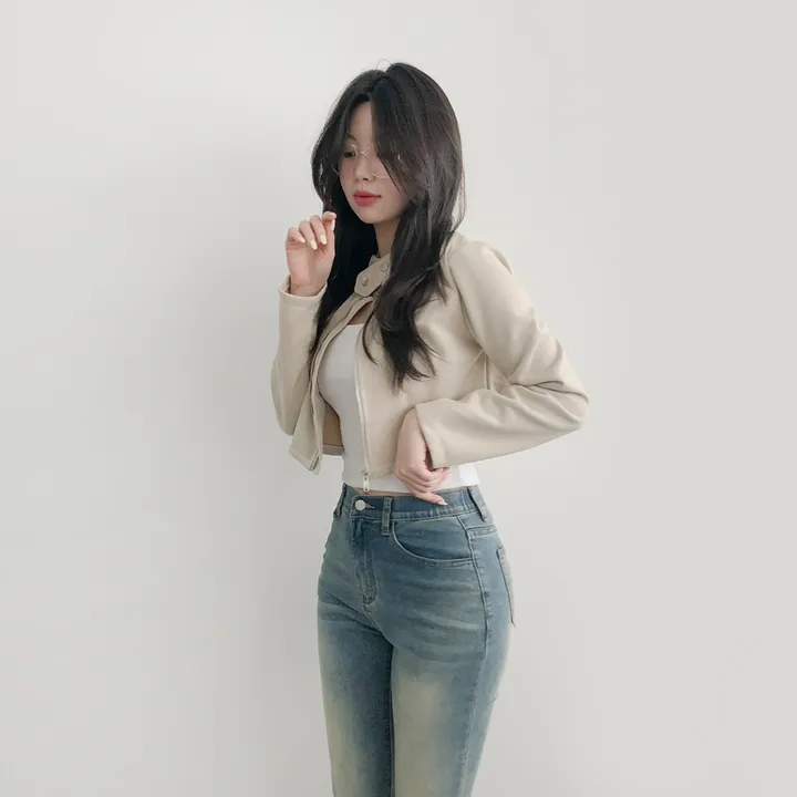 [부드러움/핏넘예] 봄자켓으로 추천! 차이나카라 크롭핏 슬림 스웨이드 자켓 상세 이미지 50