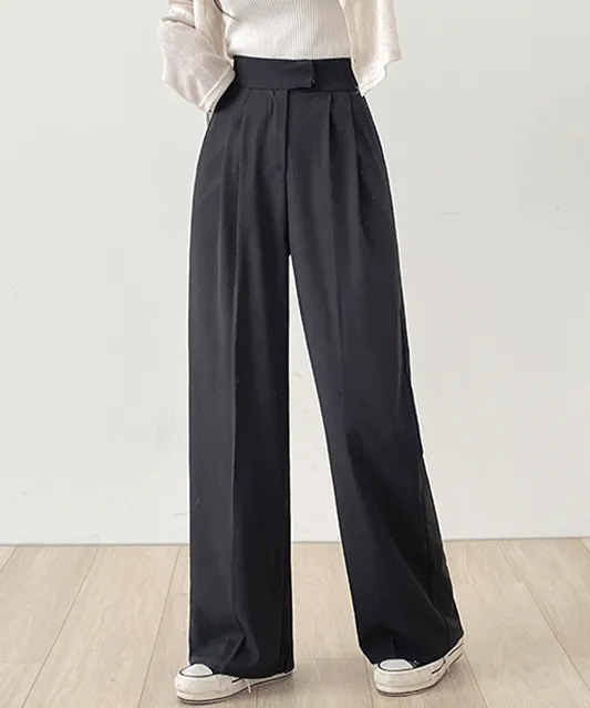 [3단기장/XS~XL] 여름소재 히든버클 핀턱 모엘 와이드슬랙스 4color