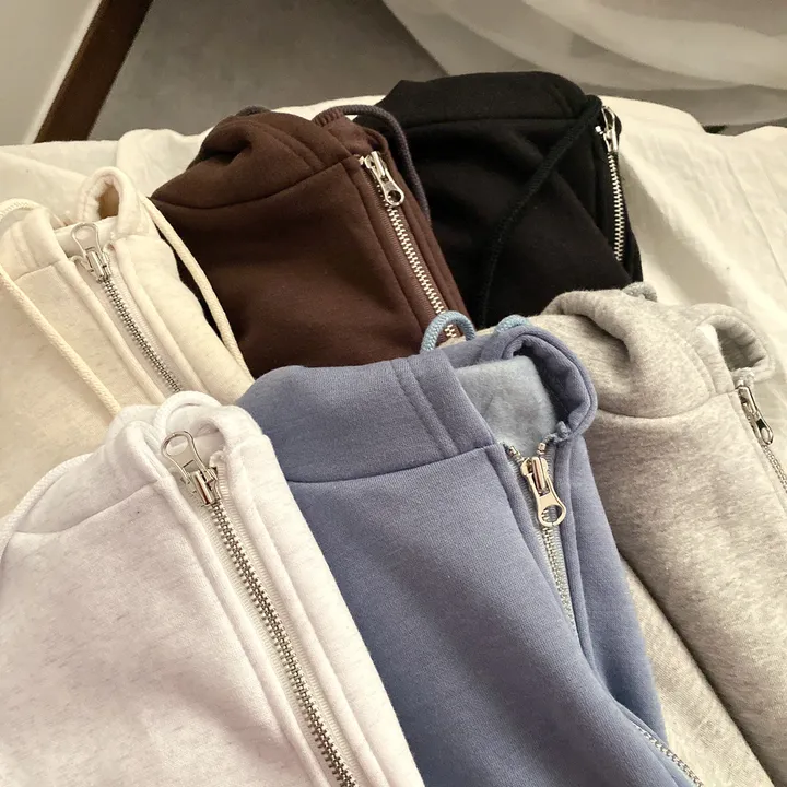 [기모/6color] 마일드 데일리 오버핏 투웨이 무지 후드집업 상세 이미지 1