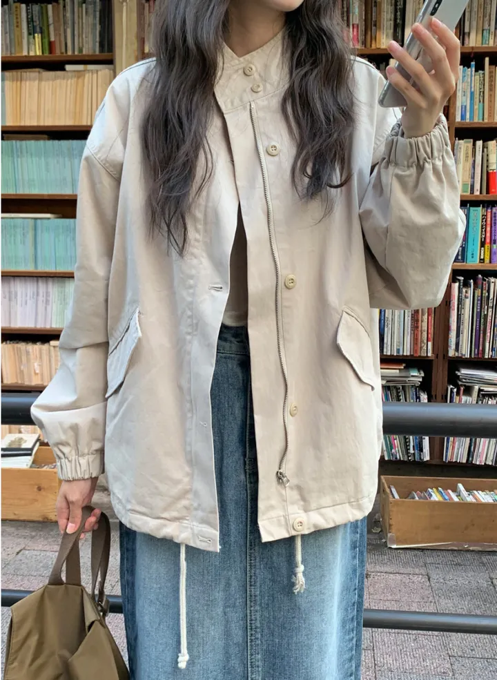 원가이하 세일 반품 교환 불가 야상 박시 루즈핏 봄 자켓 3컬러 가을 봄 옷 여행 점퍼 빅사이즈 남여공용 점퍼 상세 이미지 2