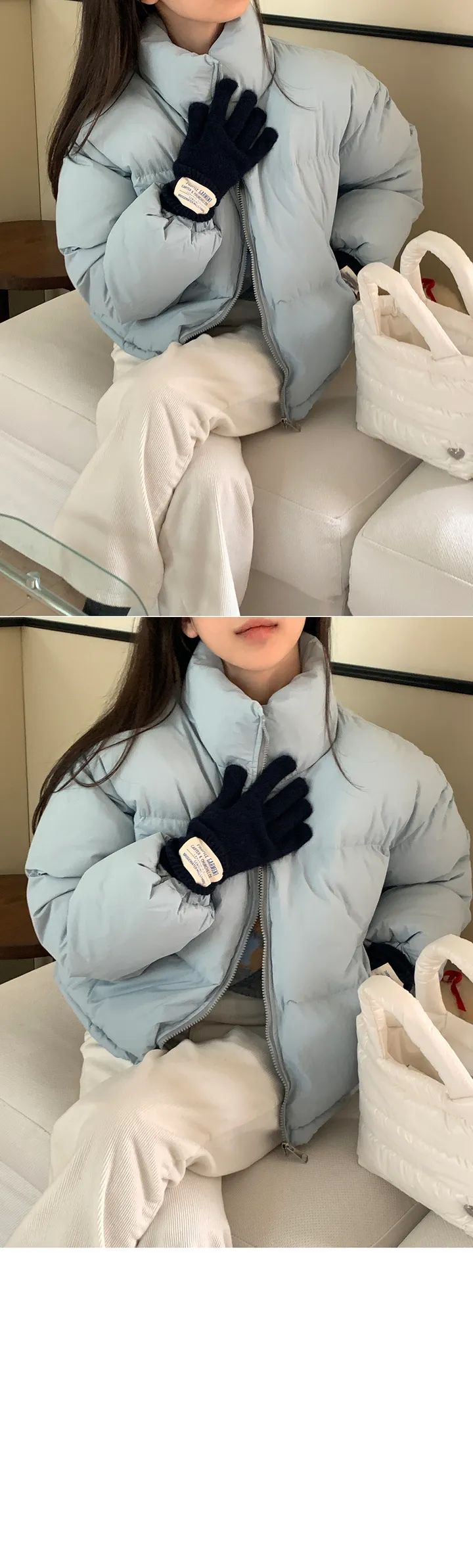 [주문폭주/당일출고🖤] 스노우 파스텔 크롭 숏 패딩 pd (웰론솜)(생활방수가능) 상세 이미지 66