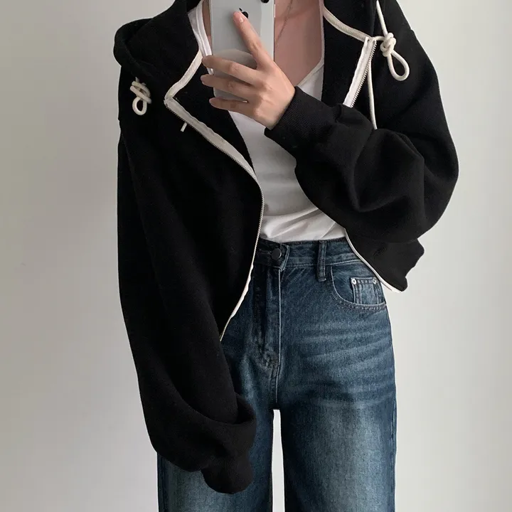 [완전인기✨/백염컬러 당일출고!] 자체제작 크치Made 꿈에 나온 핏, 투웨이 양기모 크롭 후드집업 ver 아우터 자켓 - zipup 상세 이미지 220