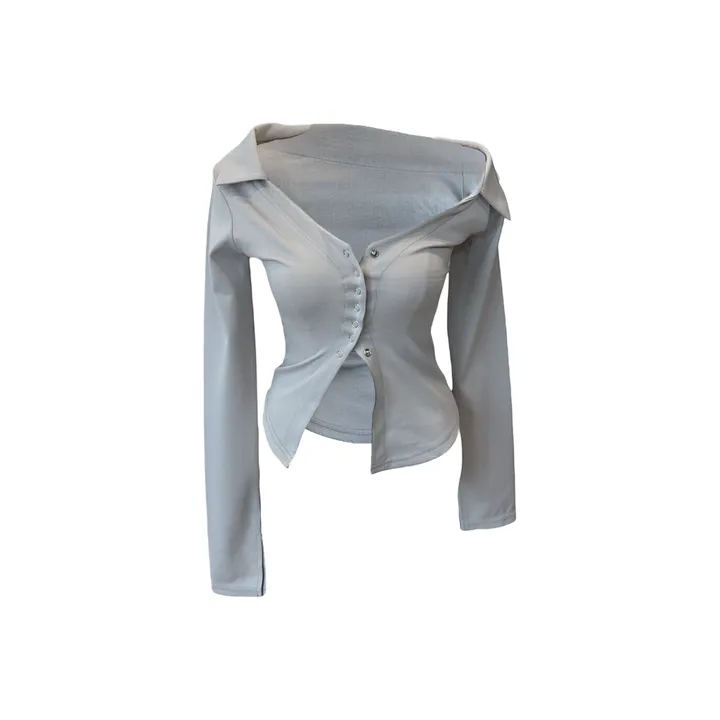 Kitzha deep v-neck blouse cardigan 키츠하 딥 브이넥 블라우스 가디건 상세 이미지 7