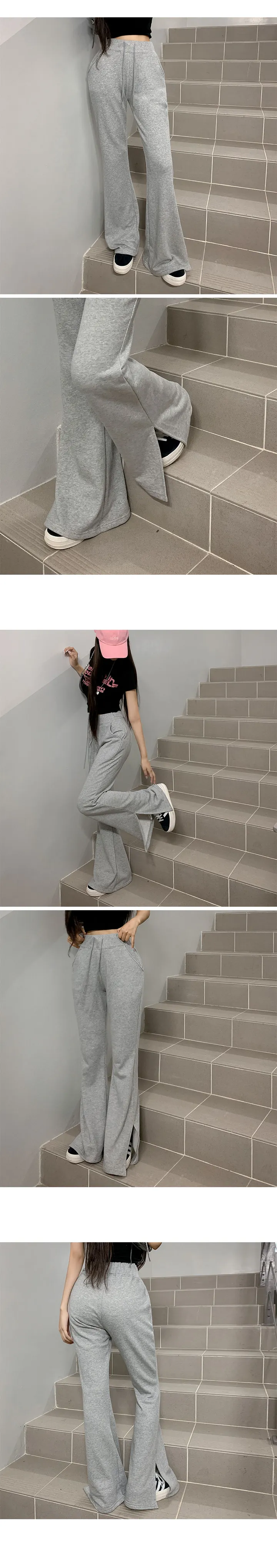 *롱기장*[골넓핏❣/롱다리핏!] 보정템 트임 트레이닝 부츠컷팬츠 롱팬츠 키큰녀 허리밴딩 옆트임 꾸안꾸 몸매보정핏 골반업 데일리 휘뚤마뚤 상세 이미지 12