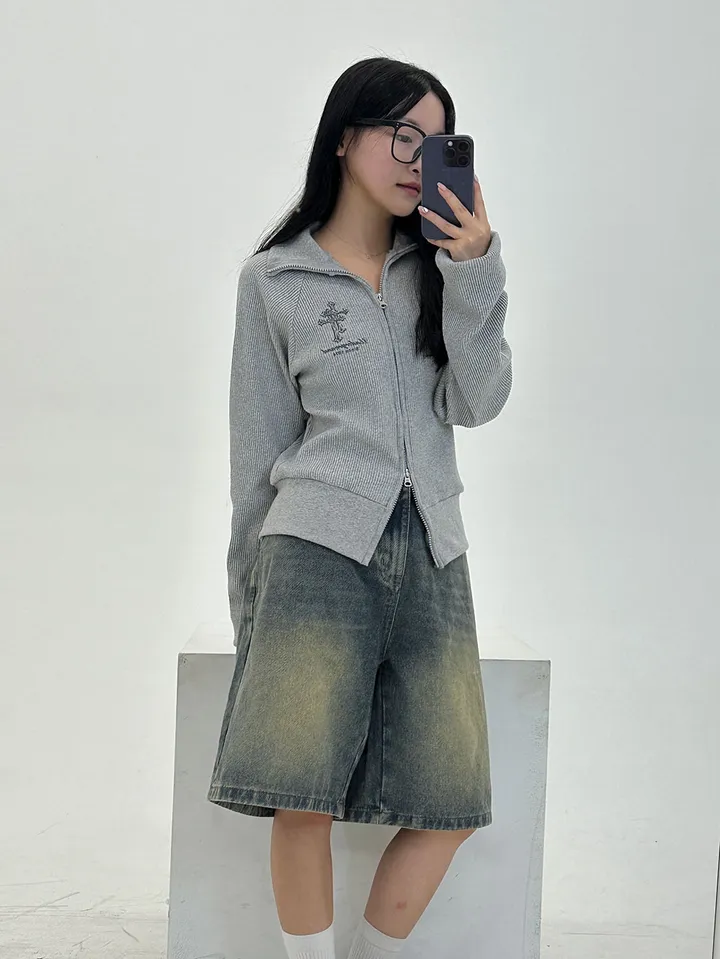 [말라핏/허리잘록] 세인트 골지 투웨이 집업 - 3color 상세 이미지 22