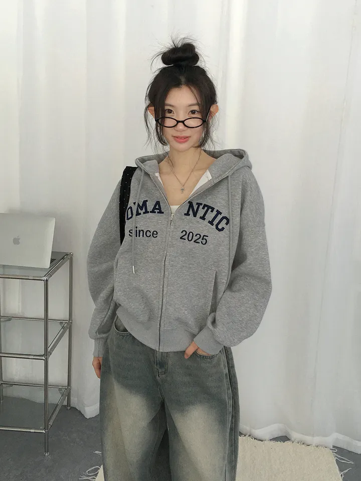 [퀄보장!🤍/6color 자수레터링 아방핏 데일리 후드집업] 로맨틱자수레터링후드집업 상세 이미지 34