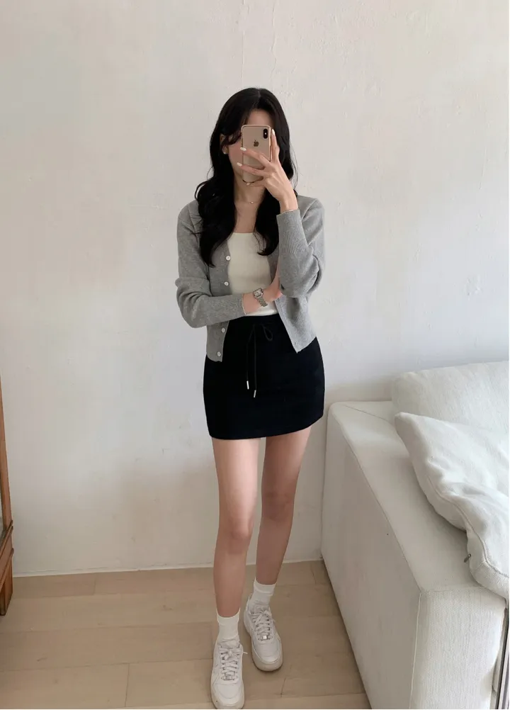 [봄신상/베이직/데일리] 빌리 브이넥가디건 7color 핑크그레이노랑 시보리 여리 니트 상세 이미지 23