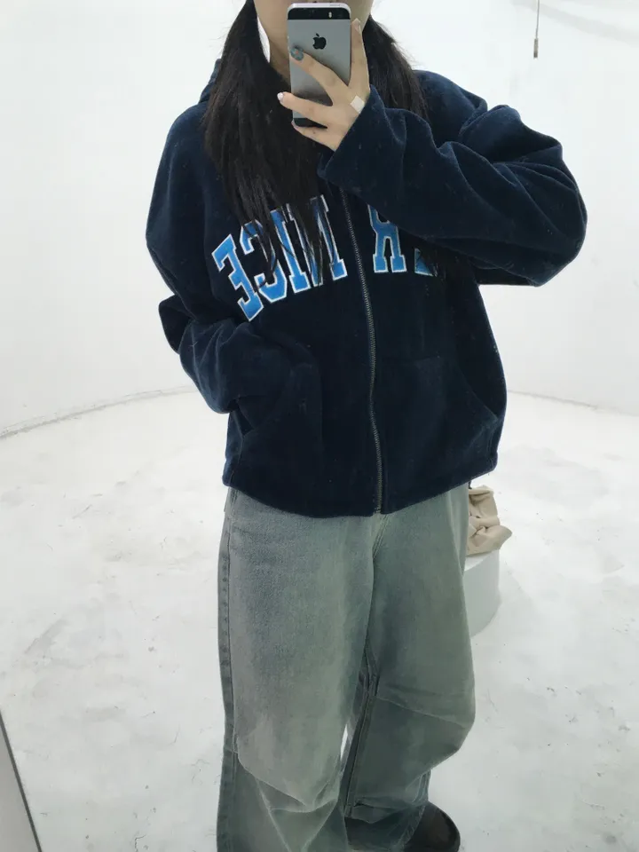 자수 후리스 후드집업 상세 이미지 22
