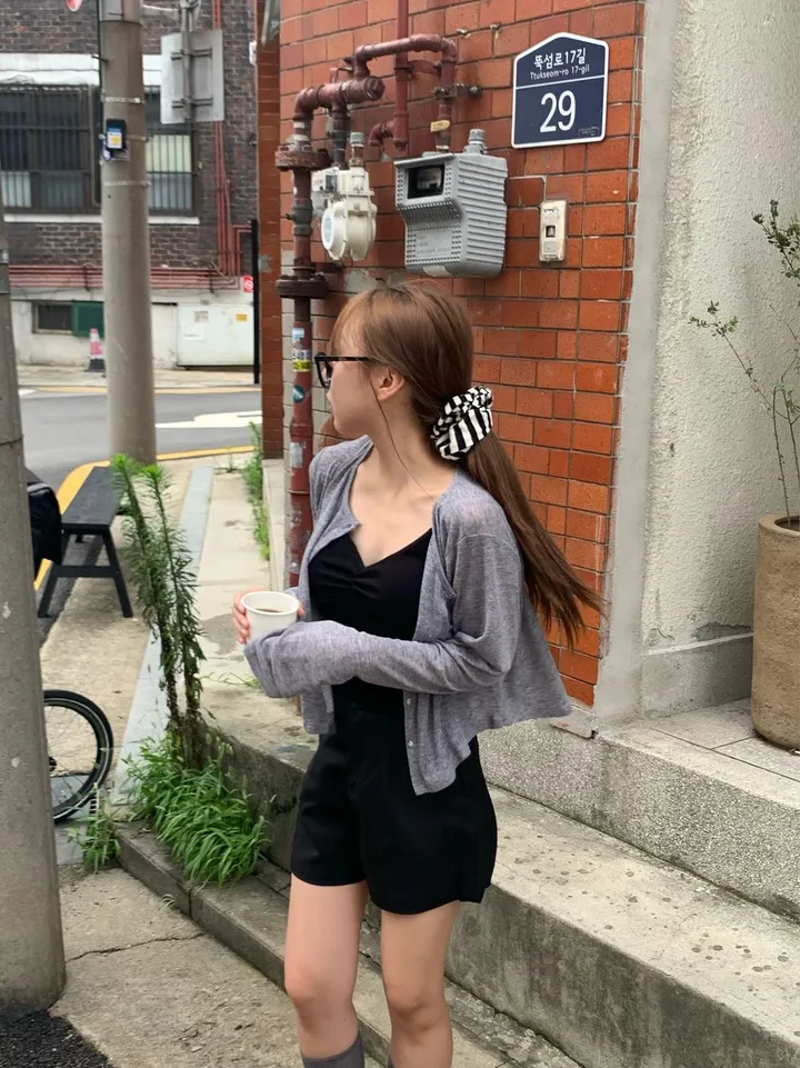 후기보장🔥 [팔뚝살제거핏🔥후기보장] 4계절진행 [여리핏] 콜로이드 보카시 찰랑 가디건 봄 여름 가을 루즈핏 4계절 라운드넥 긴팔 상세 이미지 17