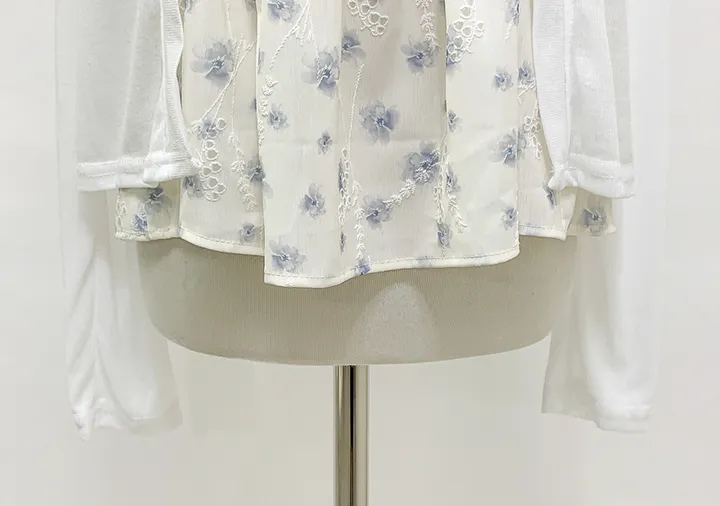 [나시+가디건세트] best 💘 히핑 cardigan + 플라워프릴나시 blouse set 상세 이미지 45