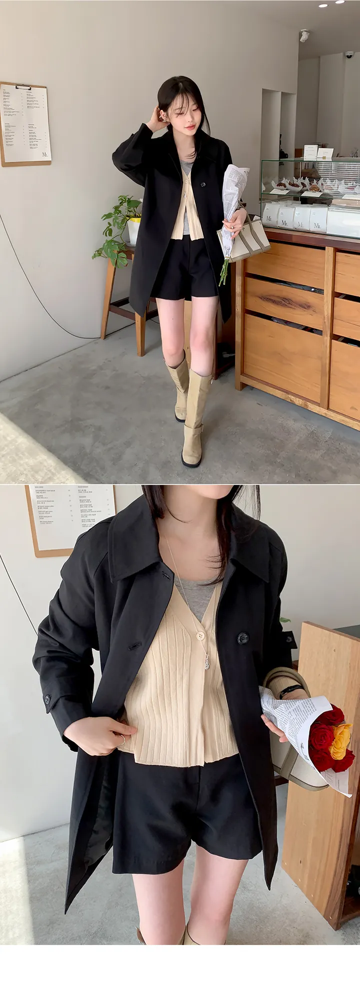 [간절기필수!베이직한♥]밀스래글런하프트렌치CT 상세 이미지 31